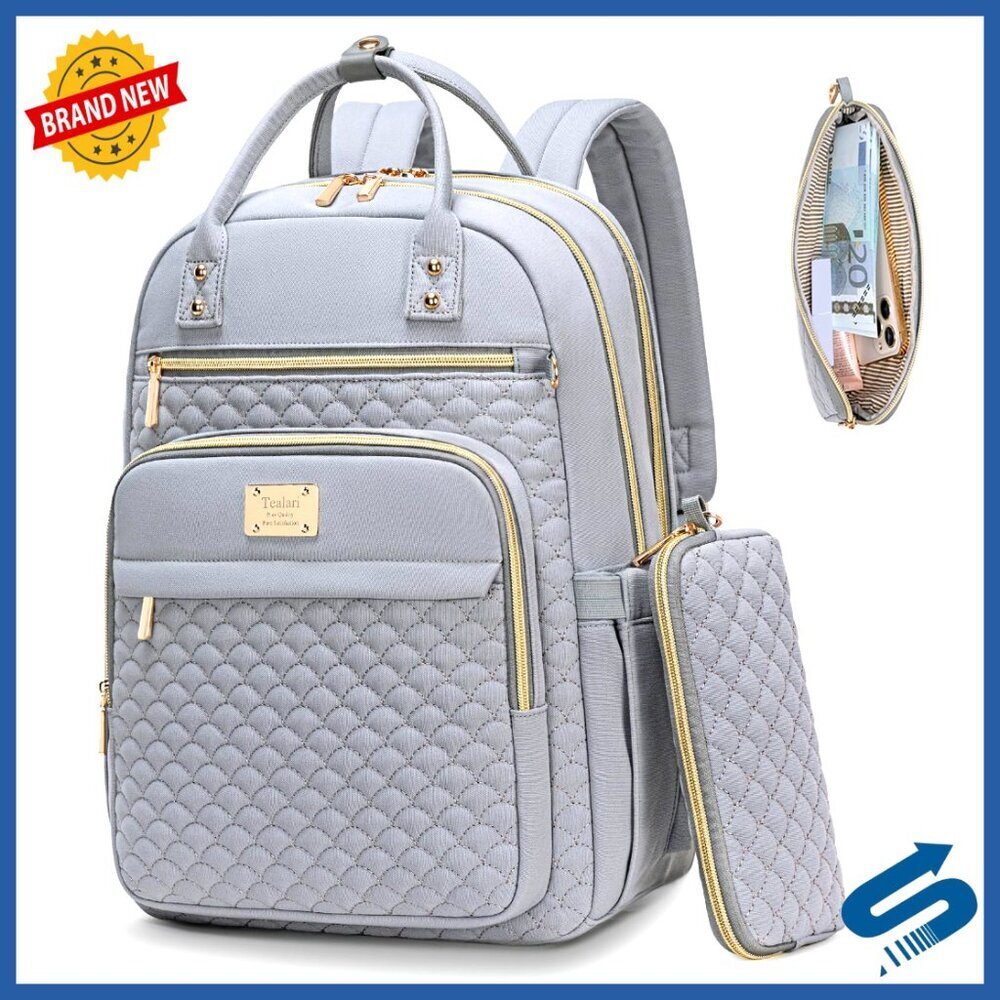 Water Resistant Laptop Backpack Multi Compartment Travel Work College Bookbag